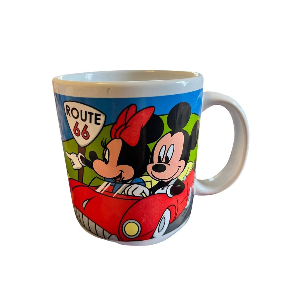 Disney Mickey Mouse Minnie Mouse Goofy California Route 66 Hollywood Mug